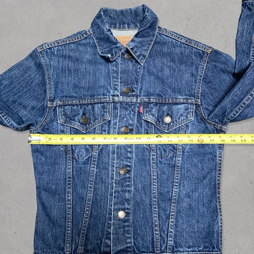 Vintage Early 70s Levi's Denim Trucker Jacket Size 36 USA Made Factory Code 52